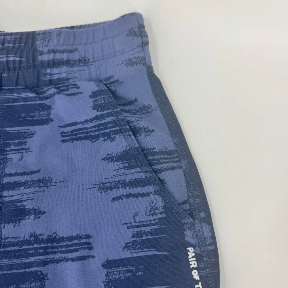 Pair of Thieves Mens Blue Abstract Brushstroke Lounge Athletic Shorts Sz Small - Picture 5 of 11